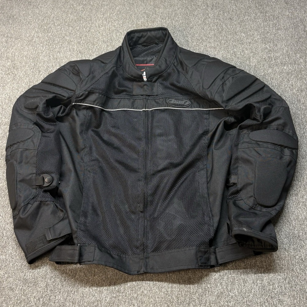BILT Motorcycle Jacket Mens Large Blaze 3 Mesh Textile Armored BLM3 Black Moto
